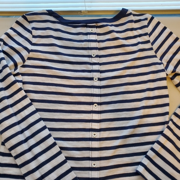 Anthropologie Splendid Striped Navy & White Tee - Picture 6 of 11
